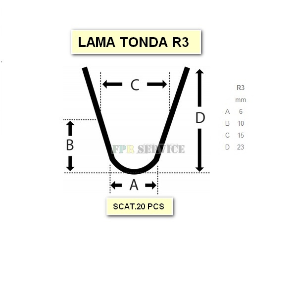 LAME PER RIGATORE R-3 (20 Pz)